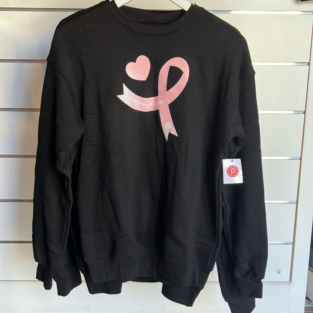 NWT Pure Barre “We Barre Stronger Together” Breast Cancer Crew Sweatshirt